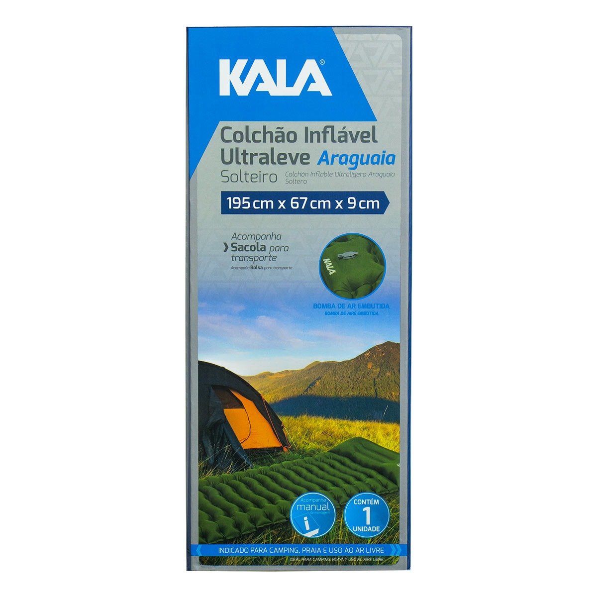 Colchão Inflável UltraLeve Solteiro Kala